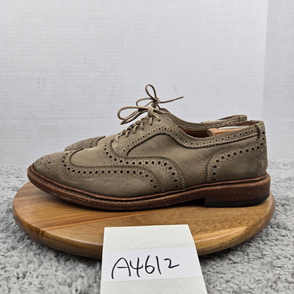Allen Edmonds Mens 8.5D McTavish Brown Rough Suede Wingtip Brogue Casual Oxford
